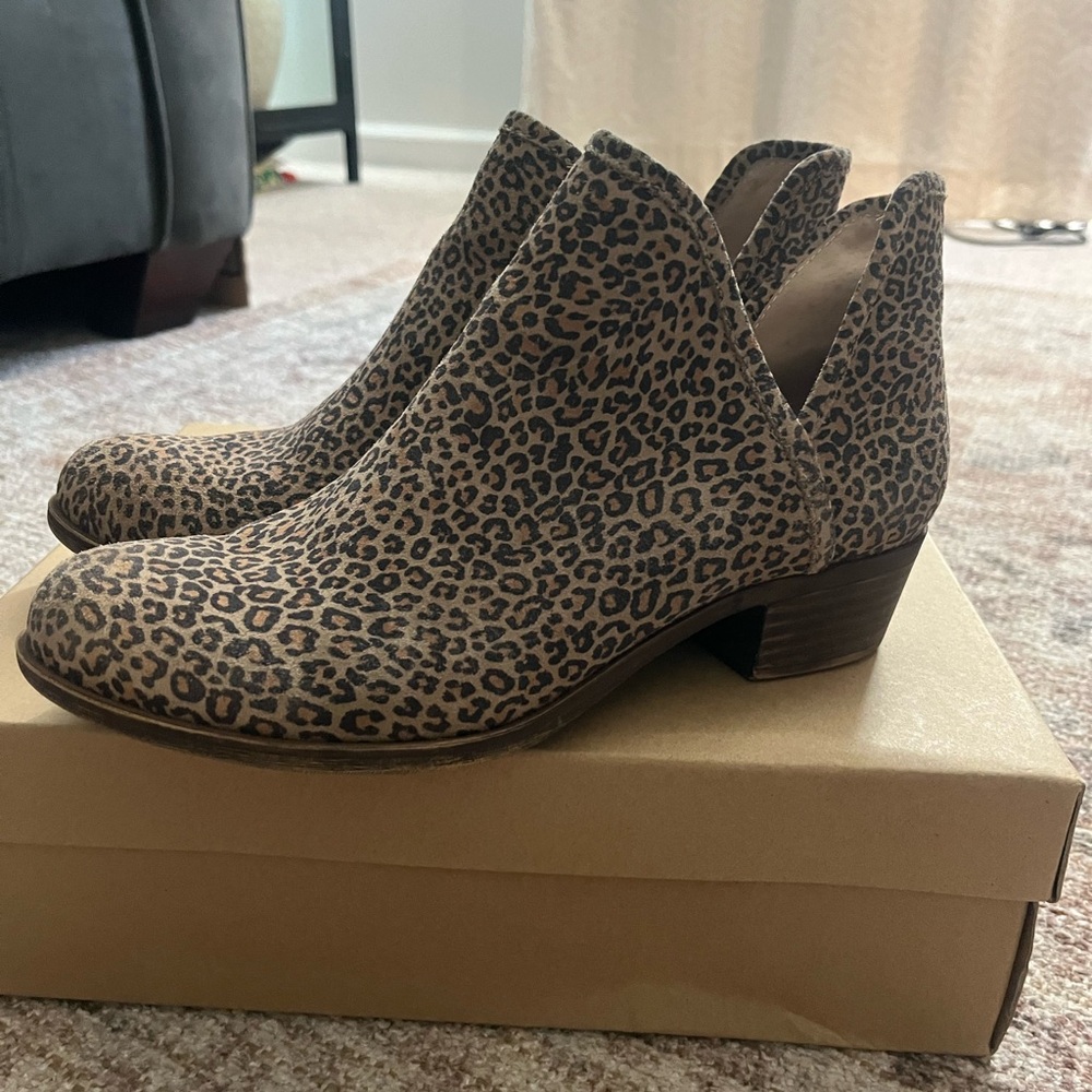 Lucky Brand Leopard Print Ankle Booties